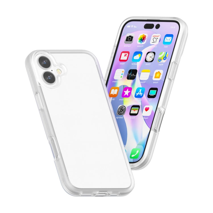 For iPhone 16 Plus Rubber Oil Surface Solid Color Phone Case(White) - iPhone 16 Plus Cases by buy2fix | Online Shopping UK | buy2fix