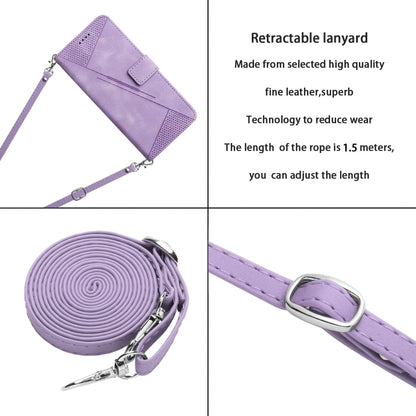 For Xiaomi Redmi K70 / K70 Pro Dream Triangle Leather Phone Case with Lanyard(Purple) - K70 Pro Cases by buy2fix | Online Shopping UK | buy2fix