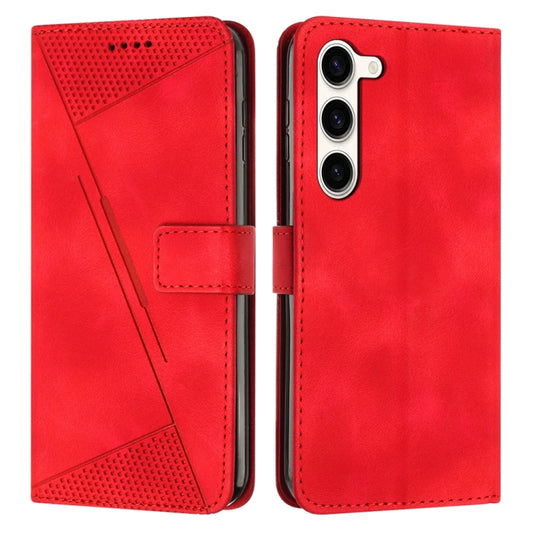 For Samsung Galaxy S23+ 5G Dream Triangle Leather Phone Case with Long Lanyard(Red) - Galaxy S23+ 5G Cases by buy2fix | Online Shopping UK | buy2fix