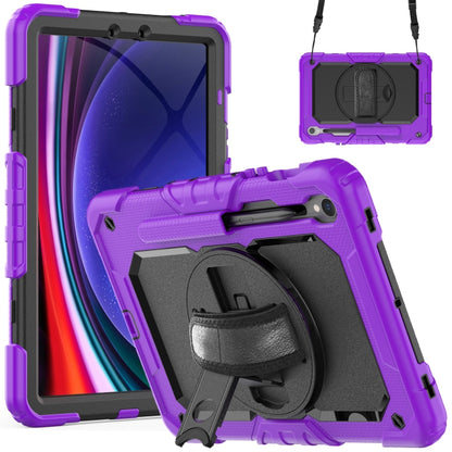 For Samsung Galaxy Tab S9 / S8 / S7 Silicone + PC Tablet Case(Purple+Black) - Galaxy Tab S9 Cases by buy2fix | Online Shopping UK | buy2fix