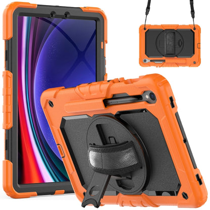 For Samsung Galaxy Tab S9 / S9 FE Silicone + PC Tablet Case(Orange+Black) - Galaxy Tab S9 Cases by buy2fix | Online Shopping UK | buy2fix