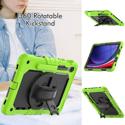 For Samsung Galaxy Tab S9 / S9 FE Silicone + PC Tablet Case(Yellow Green+Black) - Galaxy Tab S9 Cases by buy2fix | Online Shopping UK | buy2fix