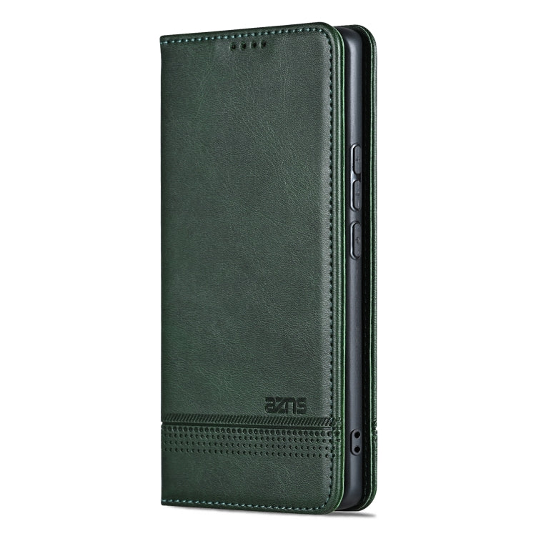 For OPPO Find X7 Ultra AZNS Magnetic Calf Texture Flip Leather Phone Case(Dark Green) - OPPO Cases by AZNS | Online Shopping UK | buy2fix