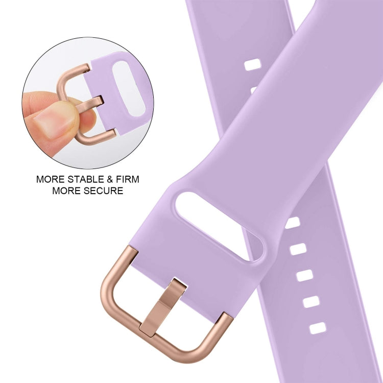 For Apple Watch Series 7 41mm Pin Buckle Silicone Watch Band(Lavender) - Watch Bands by buy2fix | Online Shopping UK | buy2fix