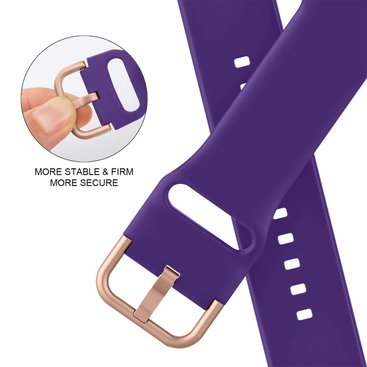 For Apple Watch Series 7 45mm Pin Buckle Silicone Watch Band(Purple) - Watch Bands by buy2fix | Online Shopping UK | buy2fix