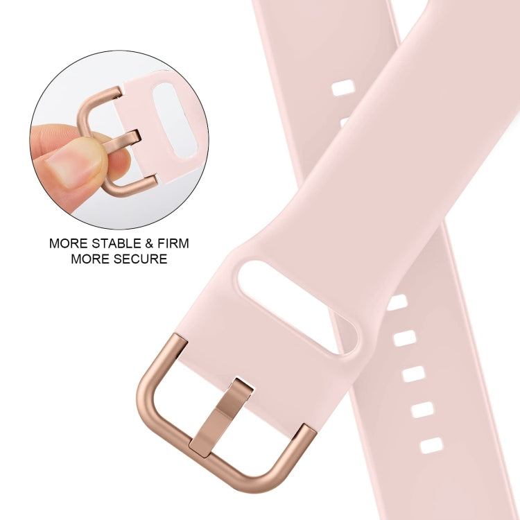 For Apple Watch Series 6 44mm Pin Buckle Silicone Watch Band(Pink Sand) - Watch Bands by buy2fix | Online Shopping UK | buy2fix