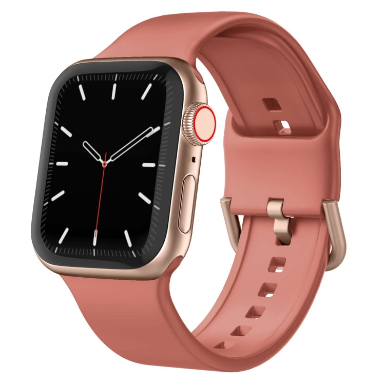 For Apple Watch Series 6 44mm Pin Buckle Silicone Watch Band(Coral) - Watch Bands by buy2fix | Online Shopping UK | buy2fix