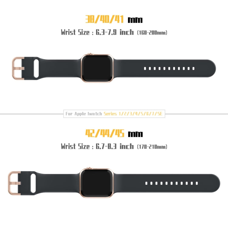 For Apple Watch Series 3 42mm Pin Buckle Silicone Watch Band(Dark Grey) - Watch Bands by buy2fix | Online Shopping UK | buy2fix