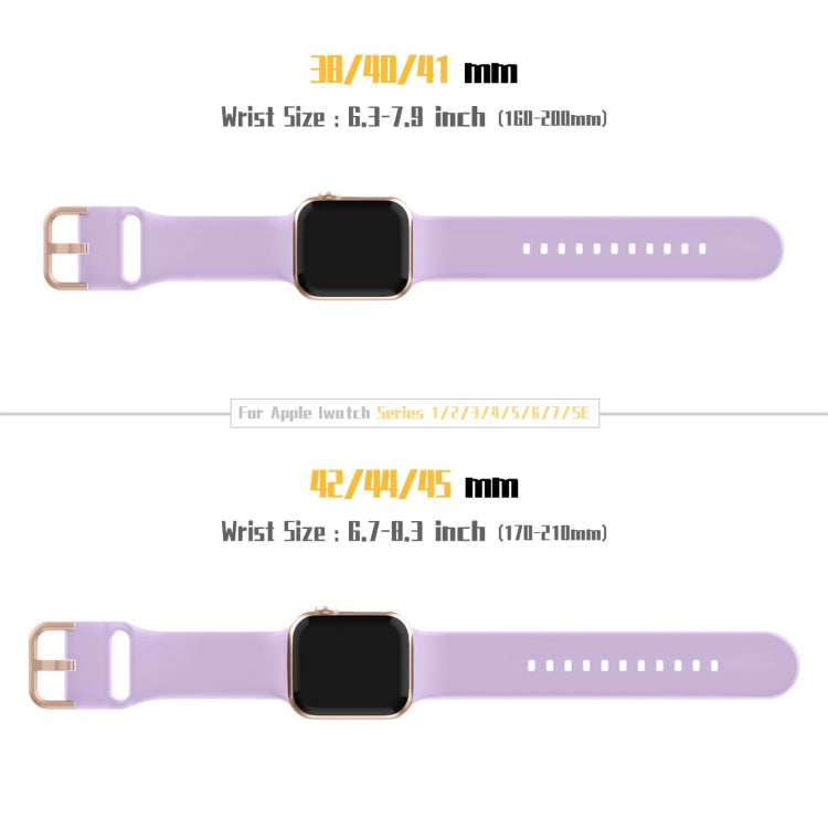 For Apple Watch Series 2 42mm Pin Buckle Silicone Watch Band(Lavender) - Watch Bands by buy2fix | Online Shopping UK | buy2fix