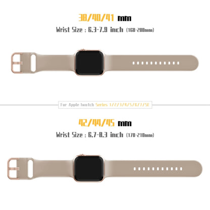 For Apple Watch Series 2 38mm Pin Buckle Silicone Watch Band(Milk Tea) - Watch Bands by buy2fix | Online Shopping UK | buy2fix