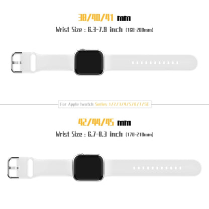 For Apple Watch Series 9 45mm Pin Buckle Silicone Watch Band(White) - Watch Bands by buy2fix | Online Shopping UK | buy2fix