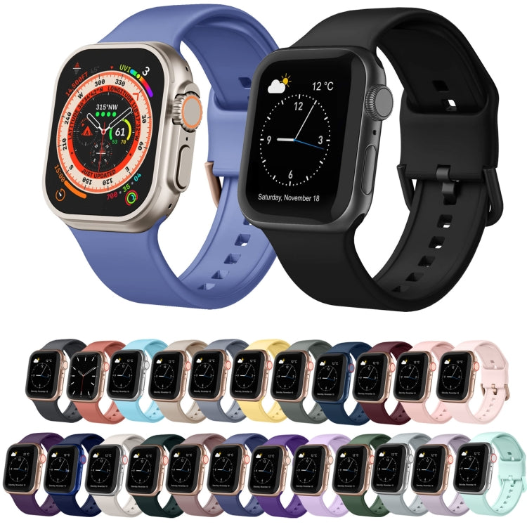 For Apple Watch SE 44mm Pin Buckle Silicone Watch Band(Clover) - Watch Bands by buy2fix | Online Shopping UK | buy2fix