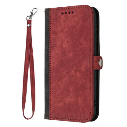 For Motorola Moto G Power 5G 2024 Side Buckle Double Fold Hand Strap Leather Phone Case(Red) - Motorola Cases by buy2fix | Online Shopping UK | buy2fix