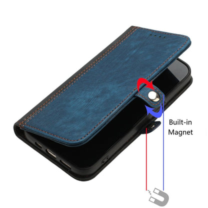 For Motorola Moto G Stylus 5G 2024 Side Buckle Double Fold Hand Strap Leather Phone Case(Royal Blue) - Motorola Cases by buy2fix | Online Shopping UK | buy2fix