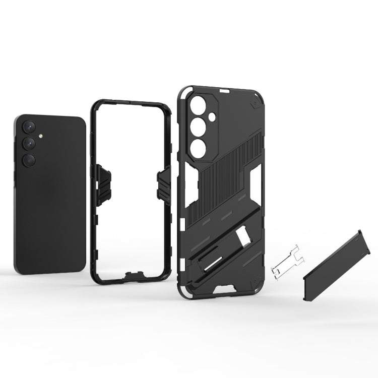 For Samsung Galaxy A55 5G Punk Armor 2 in 1 PC + TPU Shockproof Phone Case with Invisible Holder(White) - Galaxy Phone Cases by buy2fix | Online Shopping UK | buy2fix