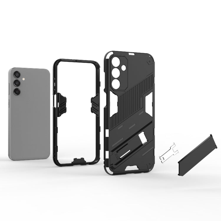 For Samsung Galaxy M15 5G Global Punk Armor 2 in 1 PC + TPU Shockproof Phone Case with Invisible Holder(Green) - Galaxy Phone Cases by buy2fix | Online Shopping UK | buy2fix