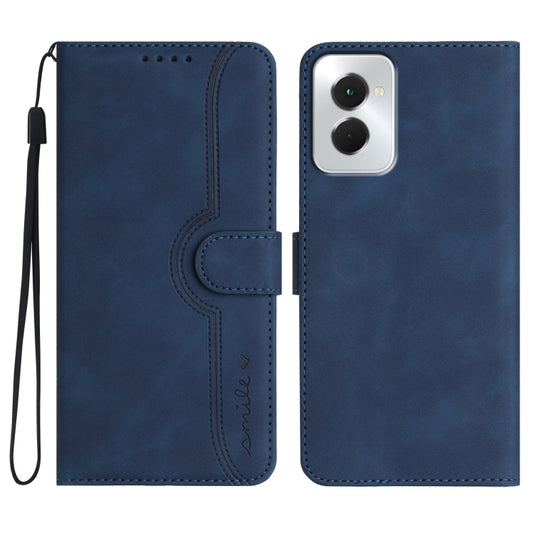 For Motorola Moto G Power 5G 2024 Heart Pattern Skin Feel Leather Phone Case(Royal Blue) - Motorola Cases by buy2fix | Online Shopping UK | buy2fix