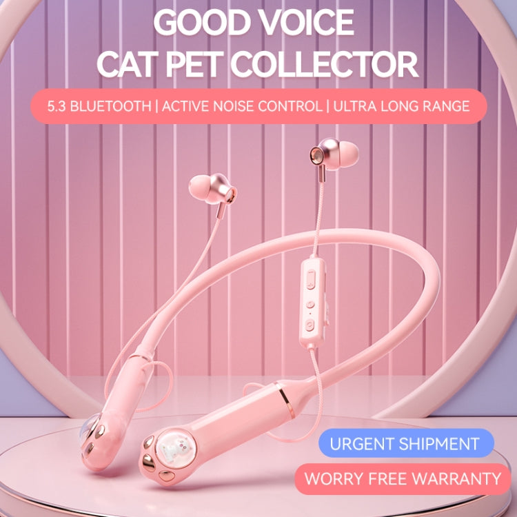 K1692 Meow Planet Neck-mounted Noise Reduction Sports Bluetooth Earphones(Purple) - Neck-mounted Earphone by buy2fix | Online Shopping UK | buy2fix