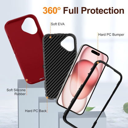 For iPhone 16 Plus Life Waterproof Rugged Phone Case(Red + Black) - iPhone 16 Plus Cases by buy2fix | Online Shopping UK | buy2fix