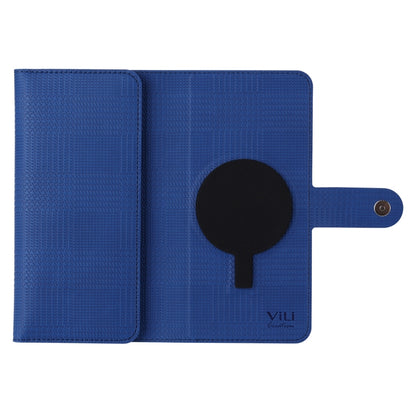 For iPhone 13 Pro ViLi GHB Series MagSafe Magnetic Zipper Leather Phone Case(Blue) - iPhone 13 Pro Cases by ViLi | Online Shopping UK | buy2fix