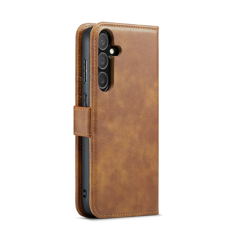 For Samsung Galaxy S24+ 5G DG.MING Crazy Horse Texture Detachable Magnetic Leather Case(Brown) - Galaxy S24+ 5G Cases by DG.MING | Online Shopping UK | buy2fix