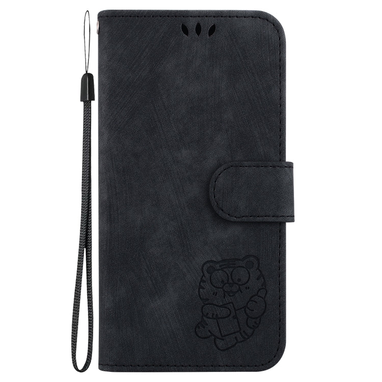 For Google Pixel 9 Pro Little Tiger Embossed Leather Phone Case(Black) - Google Cases by buy2fix | Online Shopping UK | buy2fix