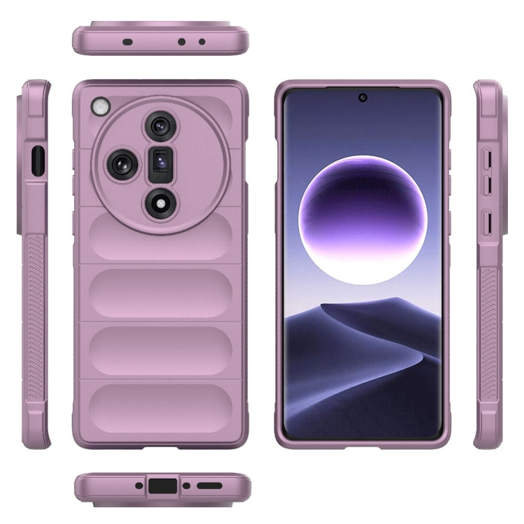 For OPPO Find X7 5G Magic Shield TPU + Flannel Phone Case(Purple) - OPPO Cases by buy2fix | Online Shopping UK | buy2fix