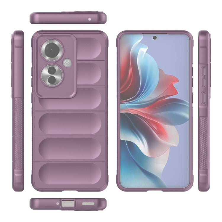 For OPPO Reno11 F 5G Global Magic Shield TPU + Flannel Phone Case(Purple) - Reno11 F Cases by buy2fix | Online Shopping UK | buy2fix