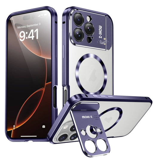 For iPhone 16 Pro Max Aromatherapy Holder Single-sided MagSafe Magnetic Phone Case(Purple) - iPhone 16 Pro Max Cases by buy2fix | Online Shopping UK | buy2fix