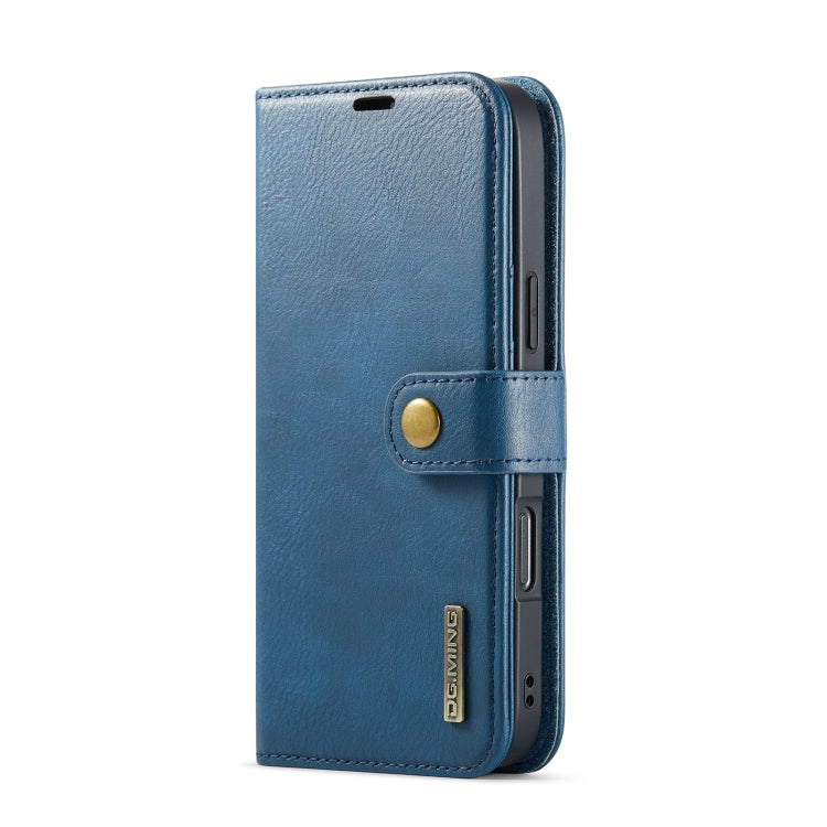 For iPhone 16 Pro Max DG.MING Crazy Horse Texture Detachable Magnetic Leather Phone Case(Blue) - iPhone 16 Pro Max Cases by DG.MING | Online Shopping UK | buy2fix