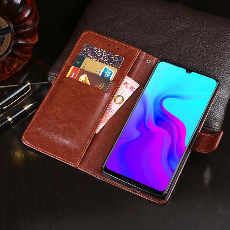 For Blackview A80 idewei Crazy Horse Texture Horizontal Flip Leather Case with Holder & Card Slots & Wallet(Black) - More Brand by idewei | Online Shopping UK | buy2fix