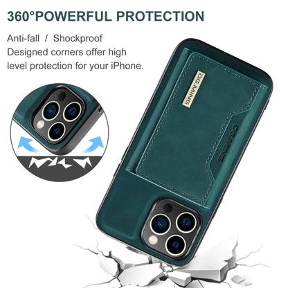 For iPhone 15 Pro Max DG.MING M2 Series 3-Fold Card Bag Wallet Leather Phone Case(Green) - iPhone 15 Pro Max Cases by DG.MING | Online Shopping UK | buy2fix