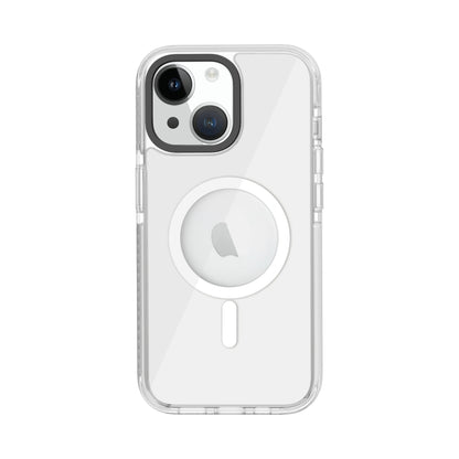 For iPhone 15 Plus Kingsteel Wolf MagSafe Transparent Phone Case(White) - iPhone 15 Plus Cases by buy2fix | Online Shopping UK | buy2fix