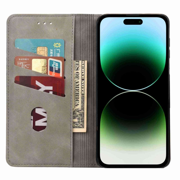 For iPhone 16 Pro Skin Feel Splicing Leather Phone Case(Grey) - iPhone 16 Pro Cases by buy2fix | Online Shopping UK | buy2fix