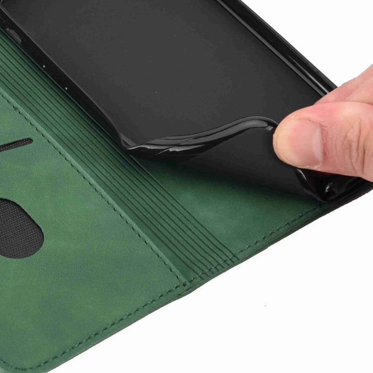 For iPhone 16 Pro Skin Feel Splicing Leather Phone Case(Green) - iPhone 16 Pro Cases by buy2fix | Online Shopping UK | buy2fix