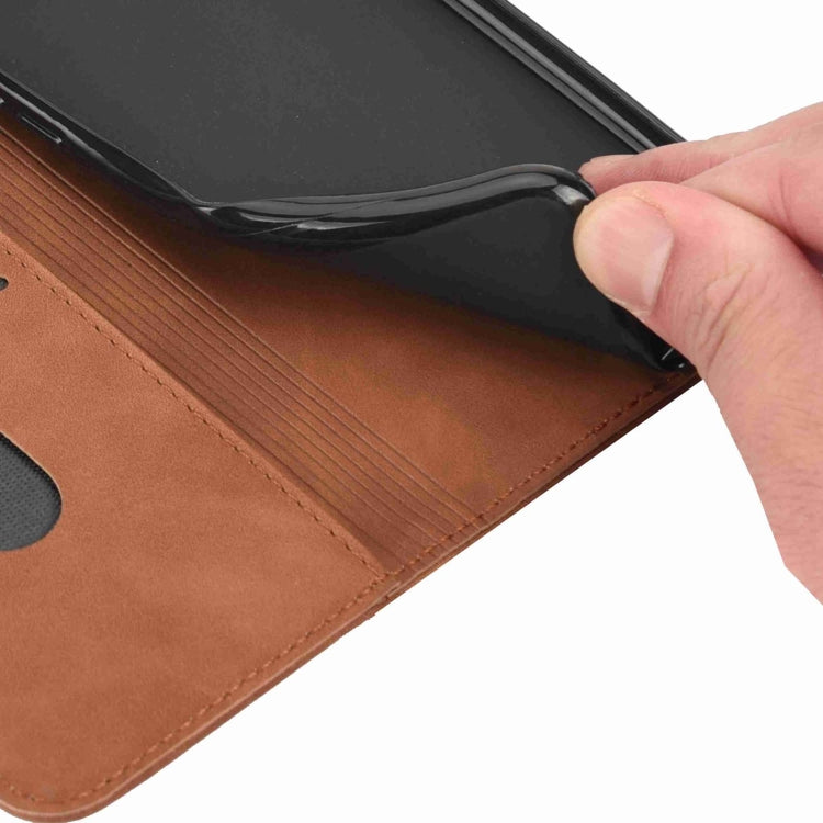 For iPhone 16 Skin Feel Splicing Leather Phone Case(Brown) - iPhone 16 Cases by buy2fix | Online Shopping UK | buy2fix