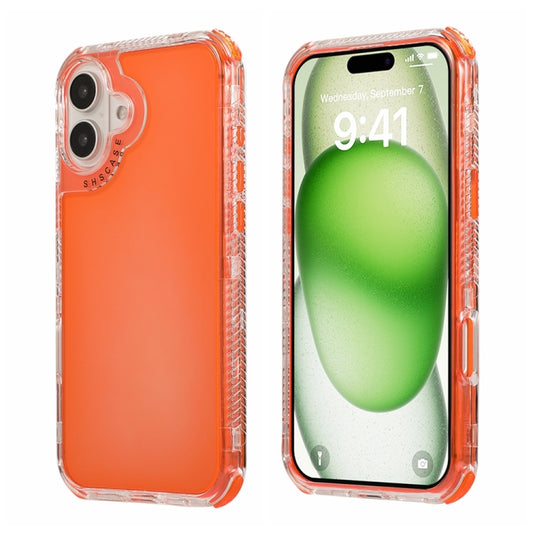 For iPhone 16 Plus Dreamland 3 in 1 Clear Color Transparent Frame PC + TPU Phone Case(Orange) - iPhone 16 Plus Cases by buy2fix | Online Shopping UK | buy2fix