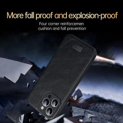 For iPhone 16 Pro Max SULADA Shockproof TPU Hybrid Handmade Leather Phone Case(Black) - iPhone 16 Pro Max Cases by SULADA | Online Shopping UK | buy2fix