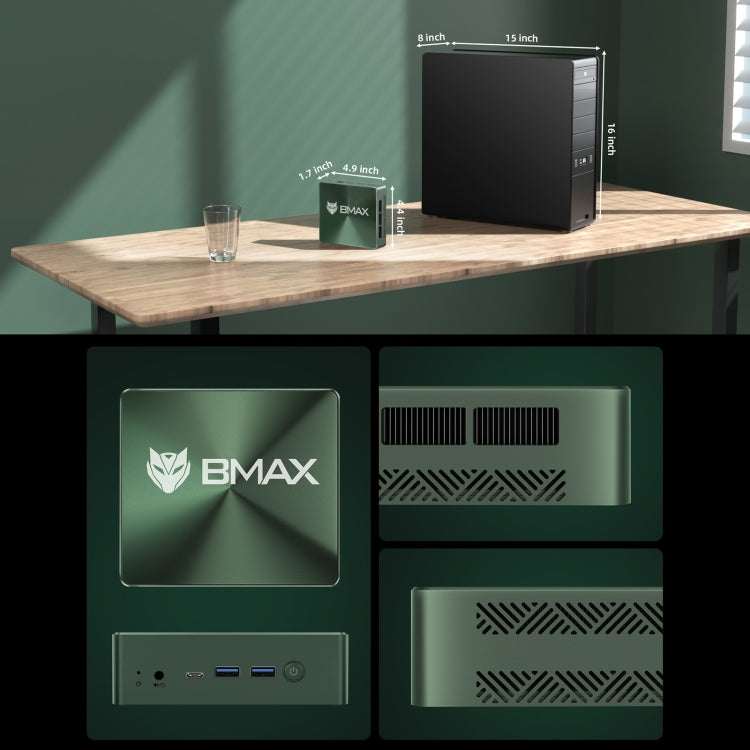 BMAX B6 Power Windows 11 Mini PC, 16GB+1TB, Intel Core i7-1060NG7, Support HDMI / RJ45(EU Plug) - Windows Mini PCs by BMAX | Online Shopping UK | buy2fix