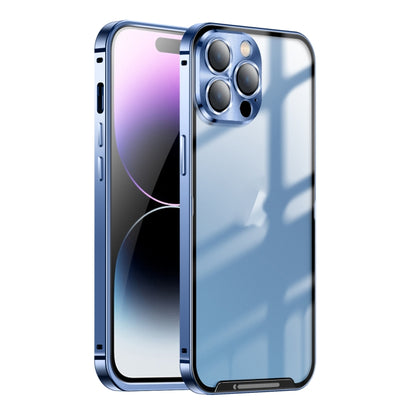 For iPhone 16 Pro Max Frosted Metal Phone Case(Blue) - iPhone 16 Pro Max Cases by buy2fix | Online Shopping UK | buy2fix