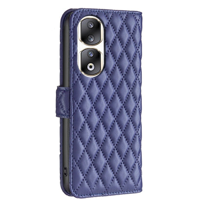 For Honor 90 Pro Diamond Lattice Wallet Flip Leather Phone Case(Blue) - Honor Cases by buy2fix | Online Shopping UK | buy2fix