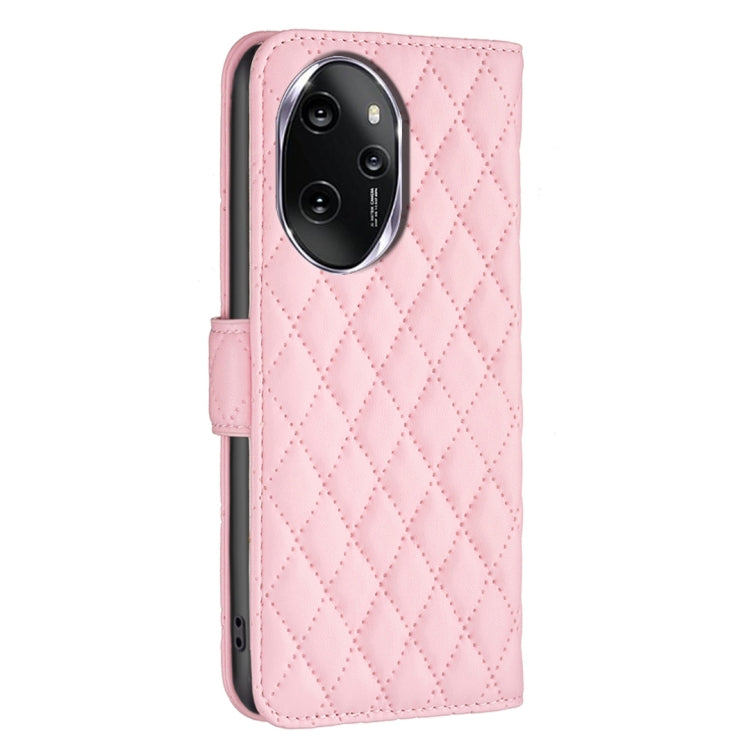 For Honor 100 Pro Diamond Lattice Wallet Flip Leather Phone Case(Pink) - Honor Cases by buy2fix | Online Shopping UK | buy2fix