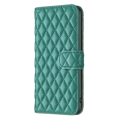 For Honor 200 Lite Global Diamond Lattice Wallet Flip Leather Phone Case(Green) - Honor Cases by buy2fix | Online Shopping UK | buy2fix