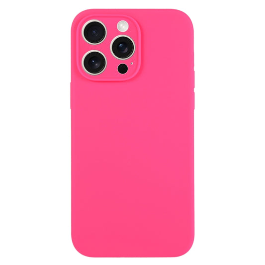 For iPhone 16 Pro Max Pure Color Liquid Silicone Fine Pore Phone Case(Fresh Pink) - iPhone 16 Pro Max Cases by buy2fix | Online Shopping UK | buy2fix