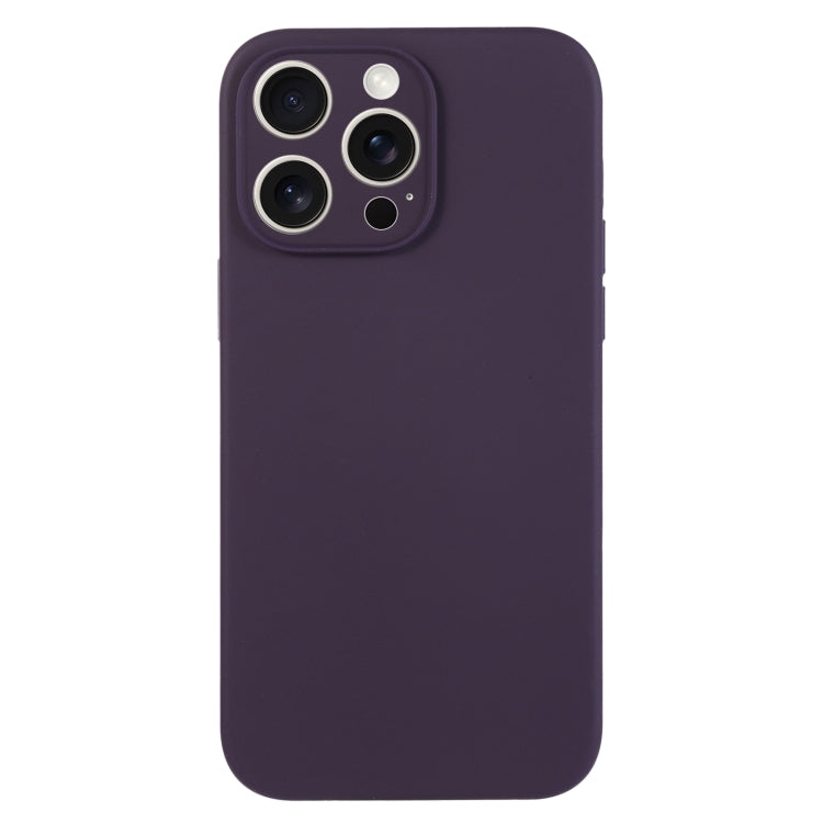 For iPhone 16 Pro Pure Color Liquid Silicone Fine Pore Phone Case(Berry Purple) - iPhone 16 Pro Cases by buy2fix | Online Shopping UK | buy2fix