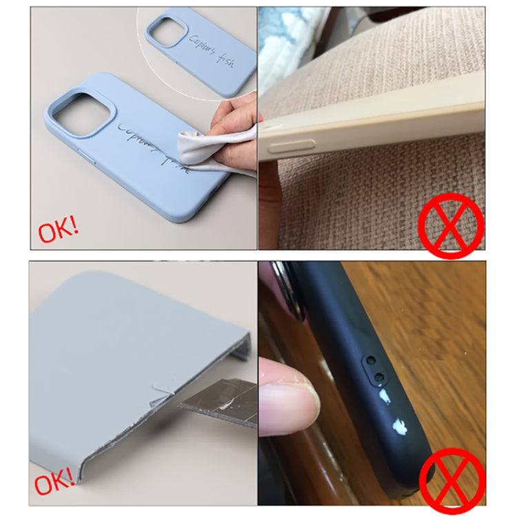 For iPhone 14 Plus Pure Color Liquid Silicone Fine Pore Phone Case(Orange) - iPhone 14 Plus Cases by buy2fix | Online Shopping UK | buy2fix