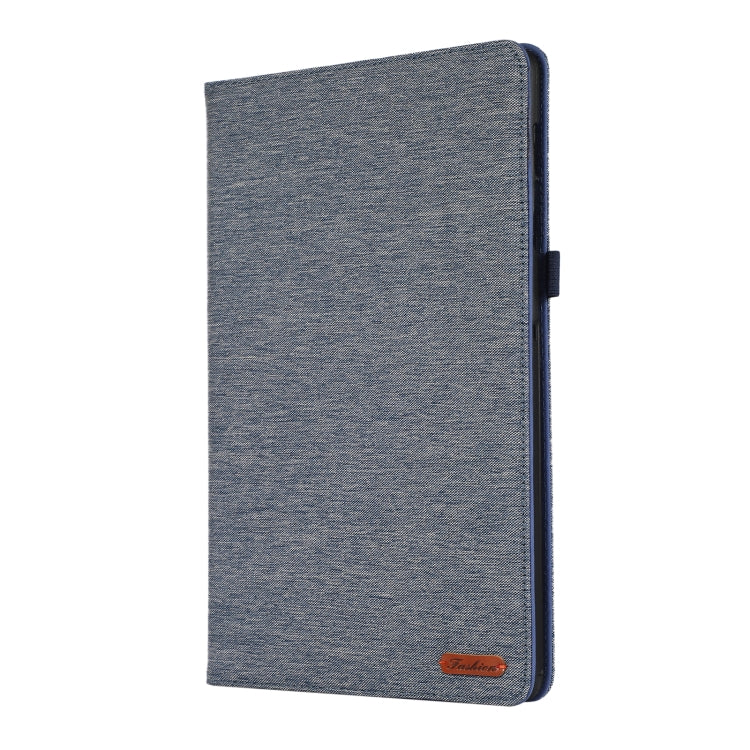 For Samsung Galaxy Tab S9 Ultra Horizontal Flip TPU + Fabric PU Leather Tablet Case(Dark Blue) - Galaxy Tab S9 Ultra Cases by buy2fix | Online Shopping UK | buy2fix