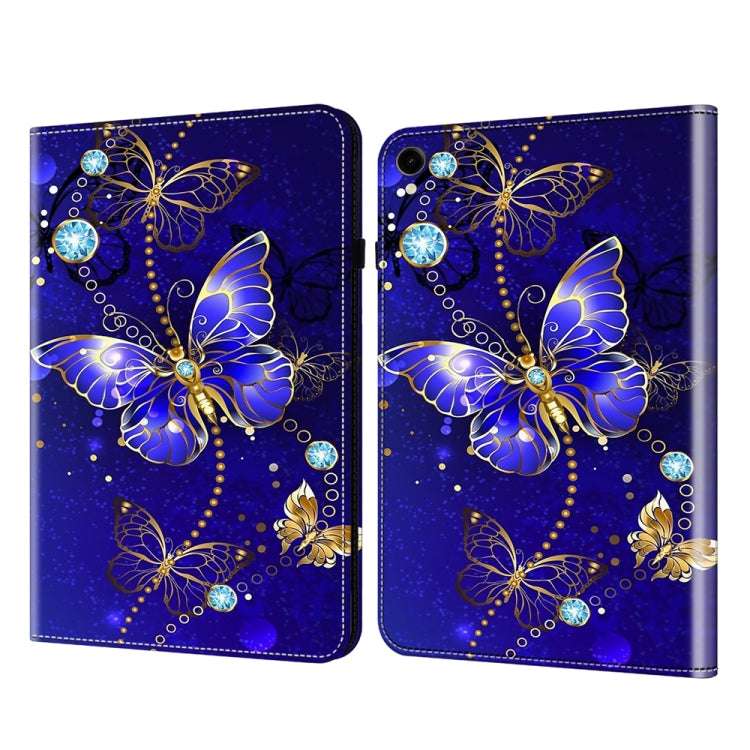 For Samsung Galaxy Tab S9 / S9 FE Crystal Texture Painted Leather Tablet Case(Diamond Butterflies) - Galaxy Tab S9 FE by buy2fix | Online Shopping UK | buy2fix