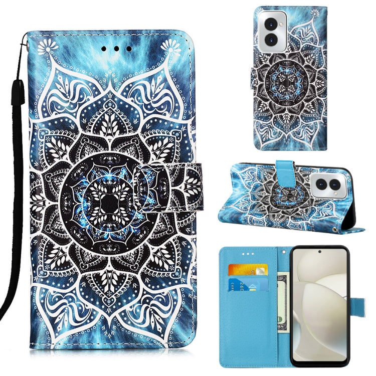 For Motorola Moto G Power 5G 2024 Colored Drawing Pattern Plain Weave Leather Phone Case(Undersea Mandala) - Motorola Cases by buy2fix | Online Shopping UK | buy2fix