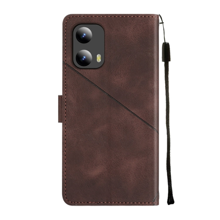 For Motorola Moto G Play 5G 2024 Skin Feel Embossed Leather Phone Case(Brown) - Motorola Cases by buy2fix | Online Shopping UK | buy2fix